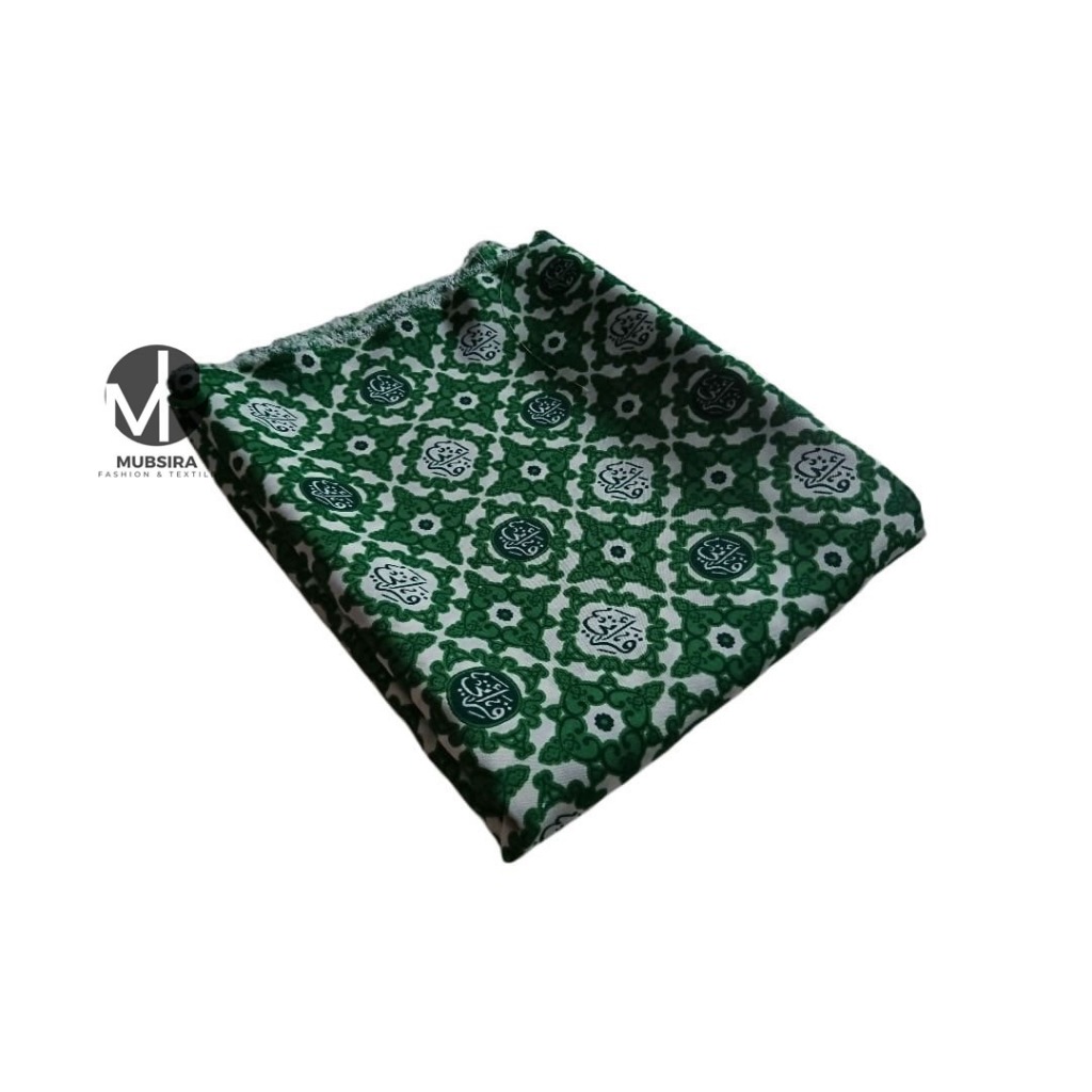 Kain Batik Qiroati Hijau Modern Meteran Premium Motif Kekinian Elegan