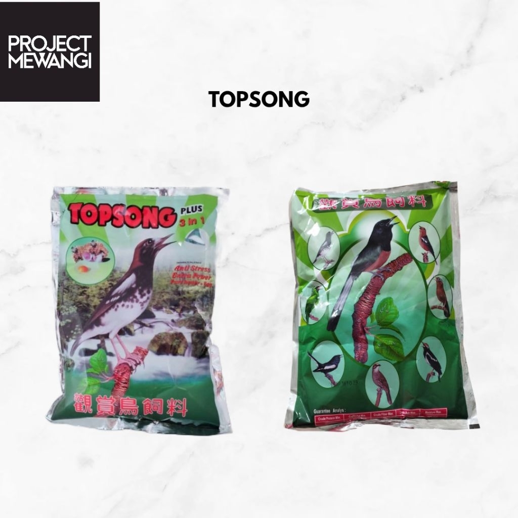 Topsong 3 in 1 Pakan Burung Ocehan kicau Murai kacer Top Song
