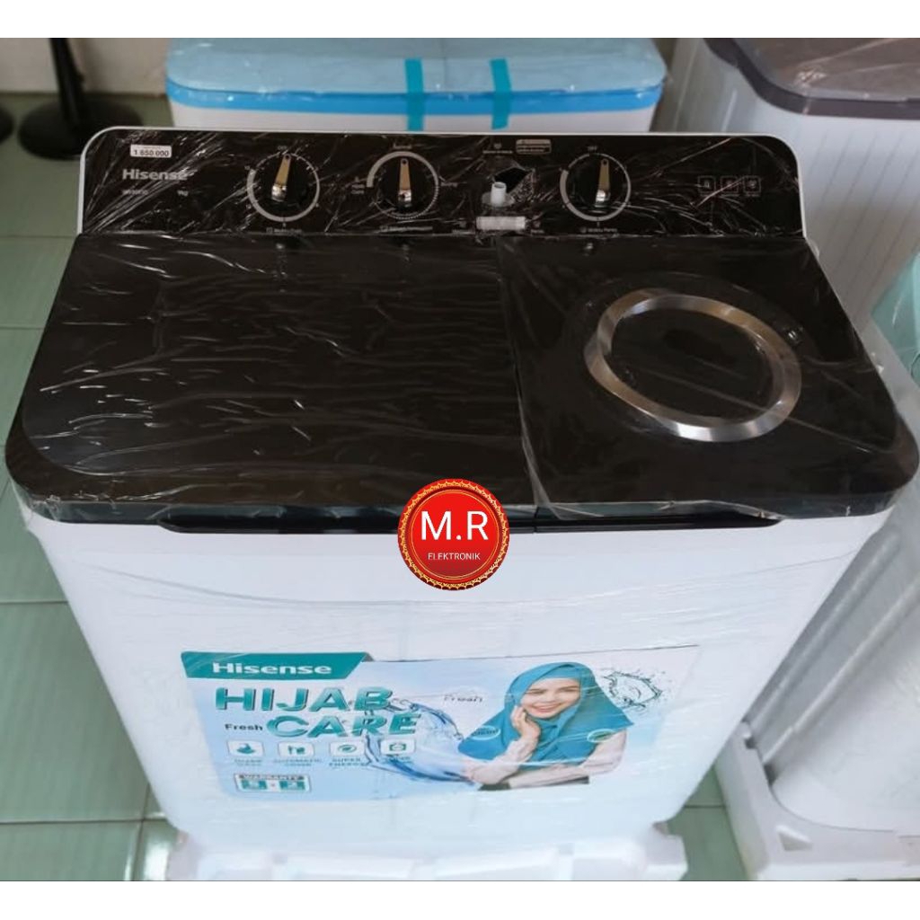 MESIN CUCI HIJAB SERIES HISENSE 9KG NEW JUMBO WS90SK10 GARANSI RESMI 5 TAHUN