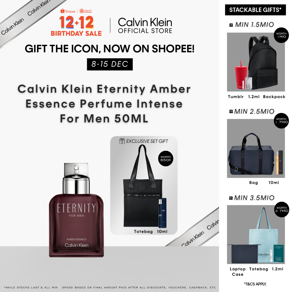 Calvin Klein Eternity Amber Essence Perfume Intense For Men - Parfum Pria Fragrance Minyak Wangi Tah