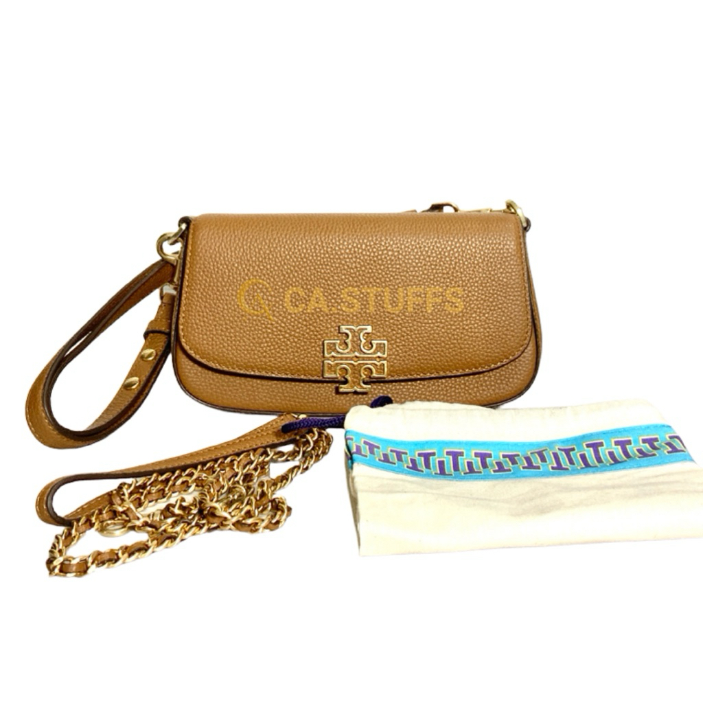 Preloved Tory Burch TB Britten Convertible Crossbody/Shoulder Bag in Tiramisu