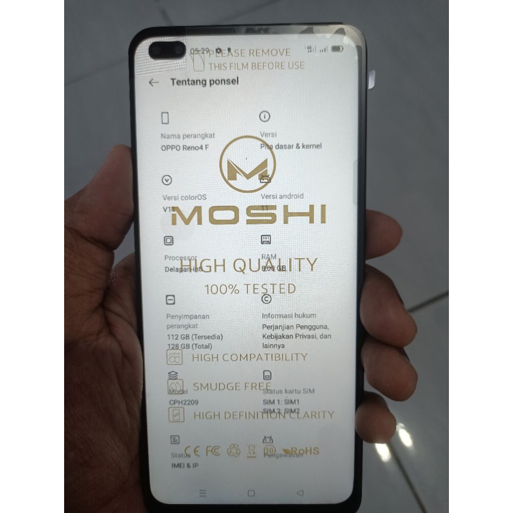 mesin oppo reno 4f 8/128 + unit