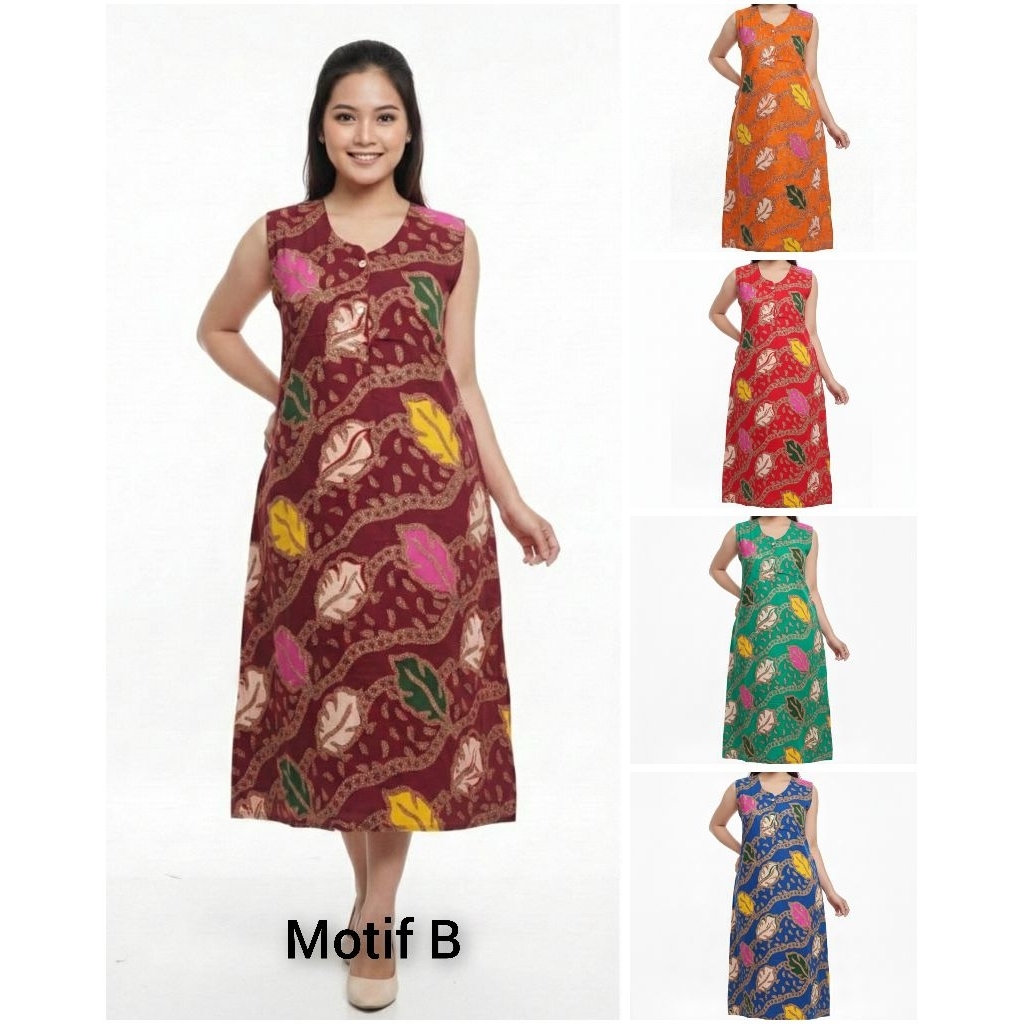 Daster YKS (Tanpa Lengan) Jumbo LD 120 Batik Cap