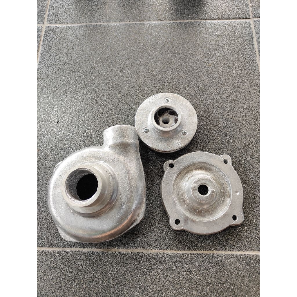 keongan pompa air modifikasi cor aluminium dan kipas impeler cor aluminium as 12 mm