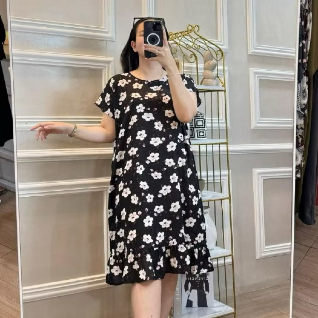 DASTER RUFFLE VIRAL KEKINIAN / DASTER RAYON REMPEL / DASTER PENDEK SELUTUT