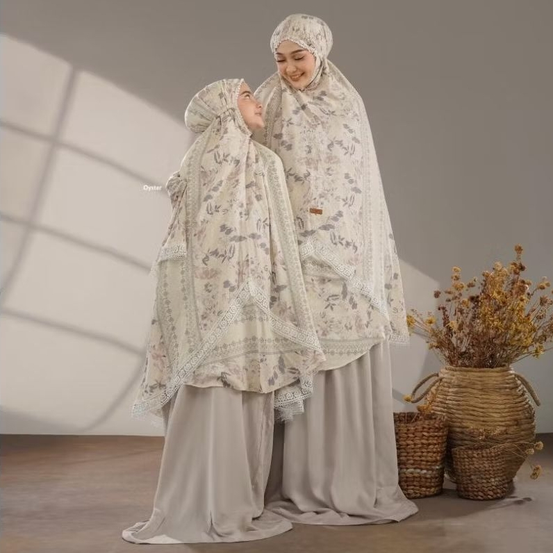 MUKENA FAJNEE NADHEERA LUXURY MUKENA RAYON COUPLE MOM KIDS RAYON PREMIUM