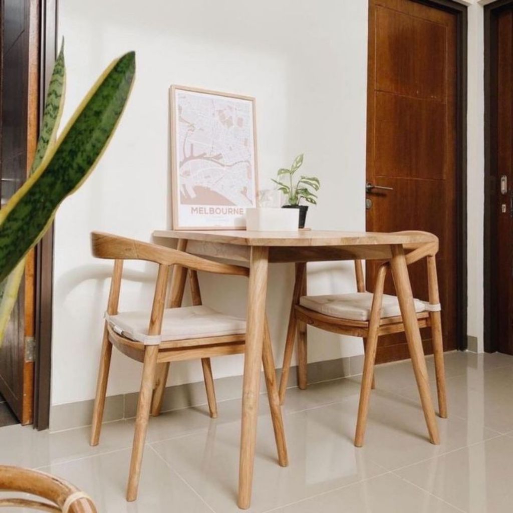 set meja cafe meja cafe kayu jati solid meja makan kayu jati Jepara