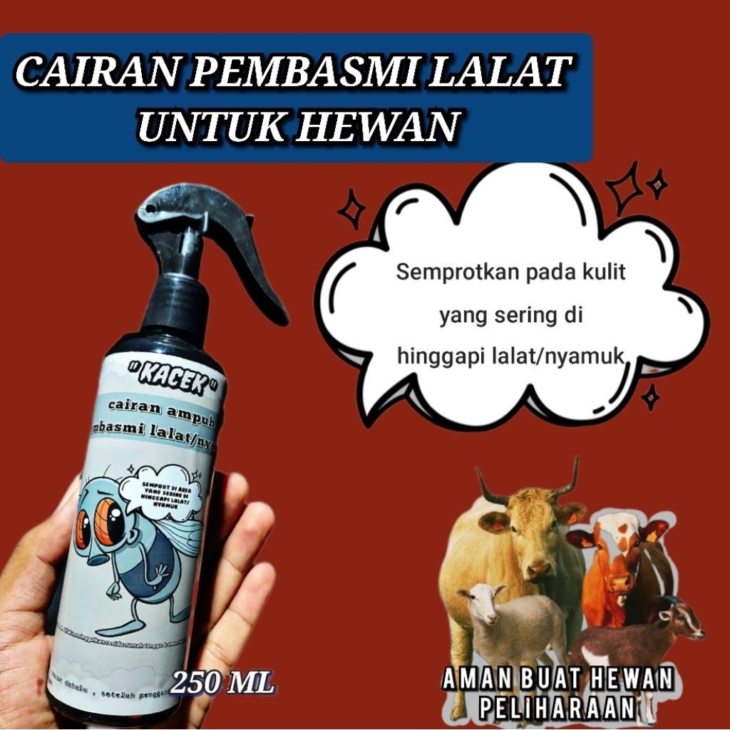 cairan Obat Lalat untuk hewan /  rumah ,  obat lalat hewan Sapi Kambing Pembasmi Lalat Kutu Nyamuk H