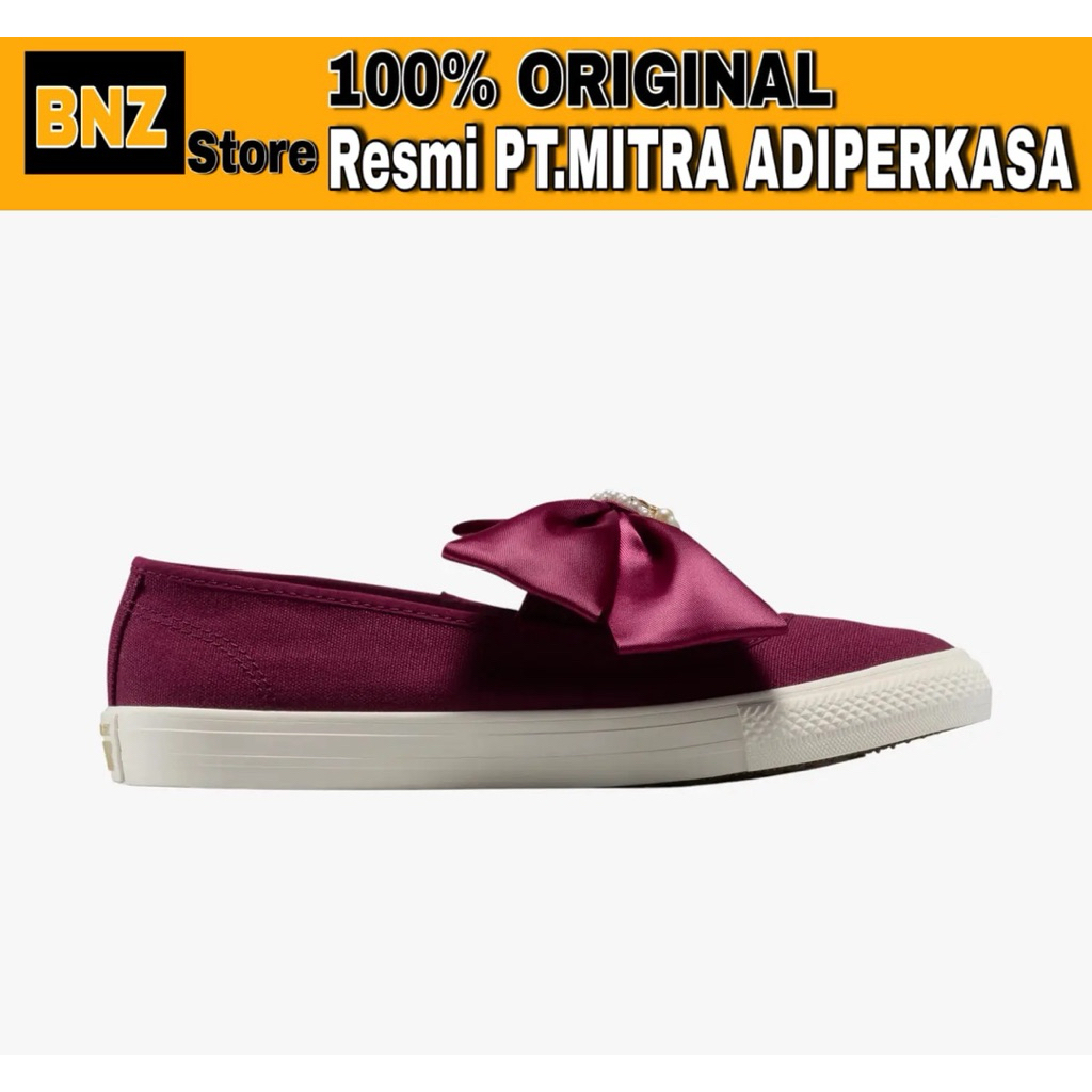 Sepatu Sneakers Slip Wanita Converse CTAS Dainty Ballerina Red/Wine