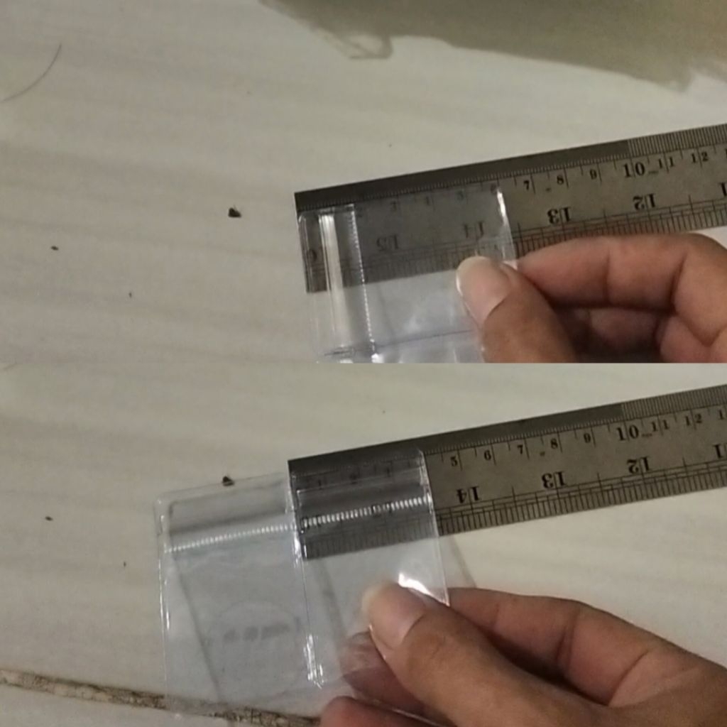 Plastik klip mika tebal, plastik aksesoris 4x6cm 1pck