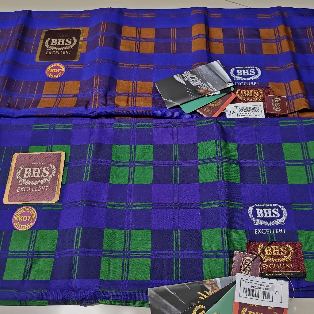 Sarung BHS Excellent Gold Motif KDT Sandur Bahan Sutera Spunsilk 50% mix
