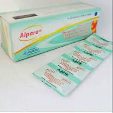 Alpara Tablet Paracetamol Untuk Flu,  Demam,  Batuk,  Pilek. 1 Strip Isi 10 Kaplet