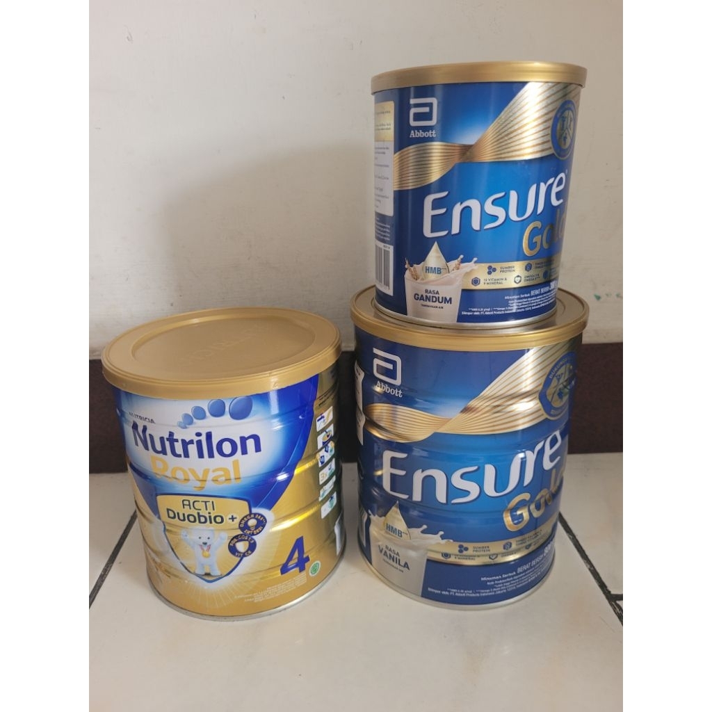 Kaleng bekas Nutrilon royal 800 gr, Ensure gold 800 gr, Ensure gold 380 gr