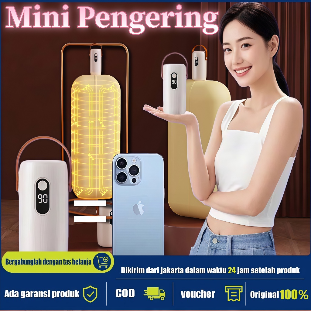 [HOT] Mini Mesin Pengering Pakaian Portabel Pemanas Pengering Pakaian Lipat Listrik Pengering Otomat