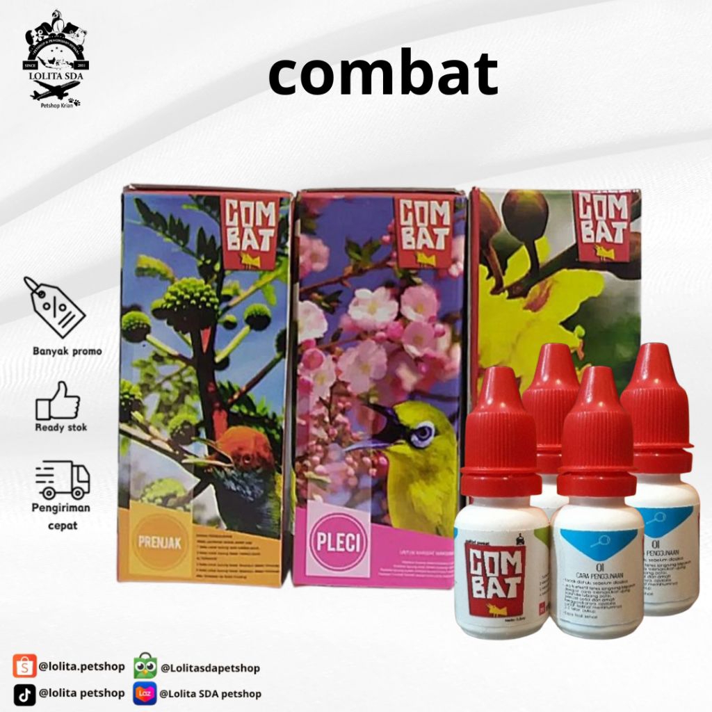 Combat vitamin burung / meningkatkan volume dan durasi burung / untuk konin kolibri pleci sogon pren