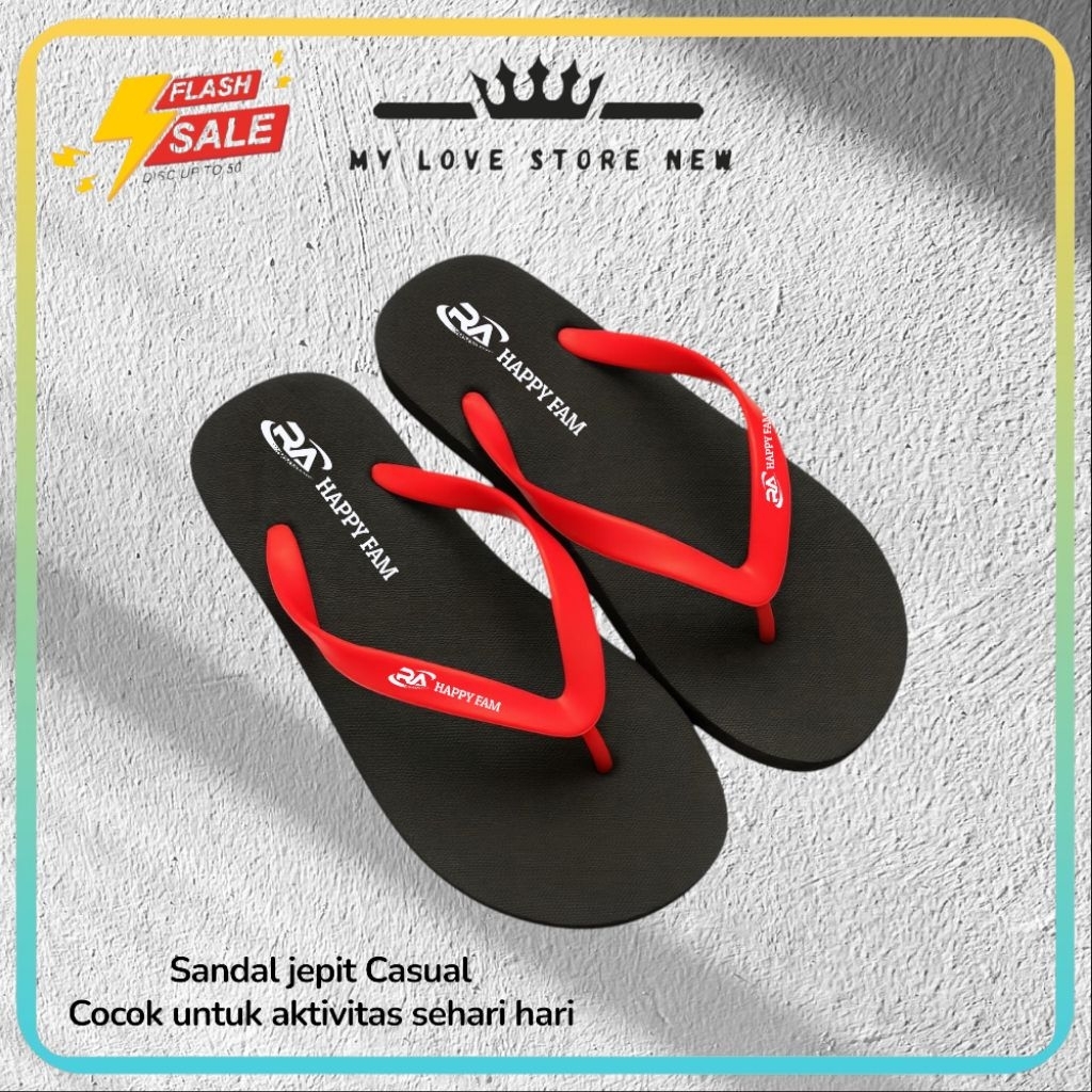 Sandal Jepit Pria distro Casual Simpel murah terlaris terbaru Keren Viral Trend