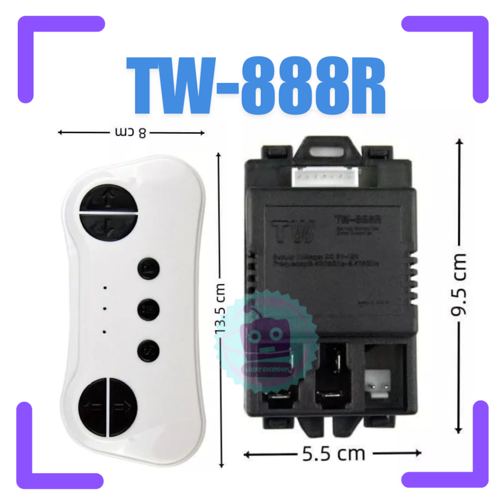 Receiver Remot Mobil Mainan Aki TW-888 12V VOLT Receiver Reseiver Resifer Remot Control TW-888 Mobil