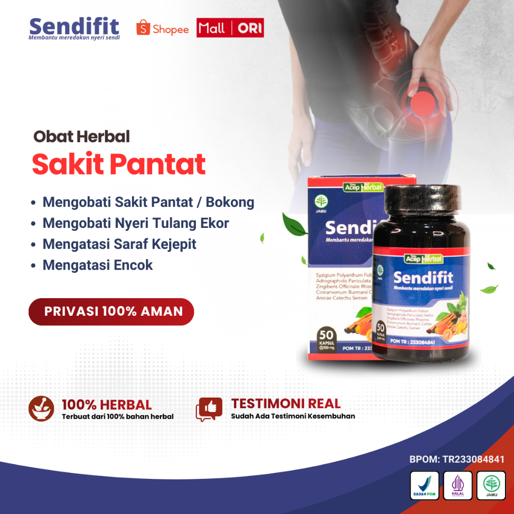 Sendifit - Obat Sakit Pantat/ Bokong Menjalar Ke Kaki Sakit Pinggang Encok Saraf Kejepit Pegel Linu