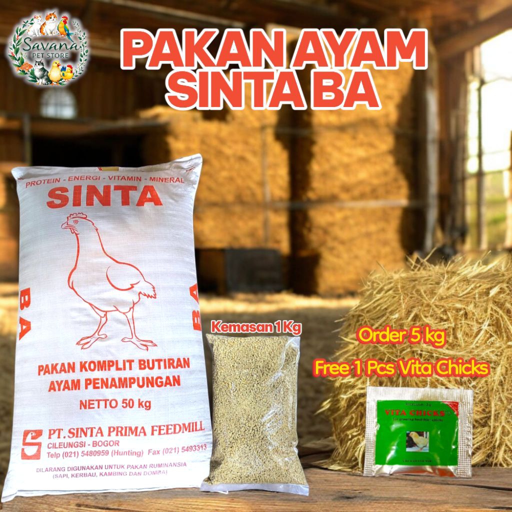 Pur Pakan Ayam Sinta BA Reapack 5kg Buras Pakan Ayam Buras BA