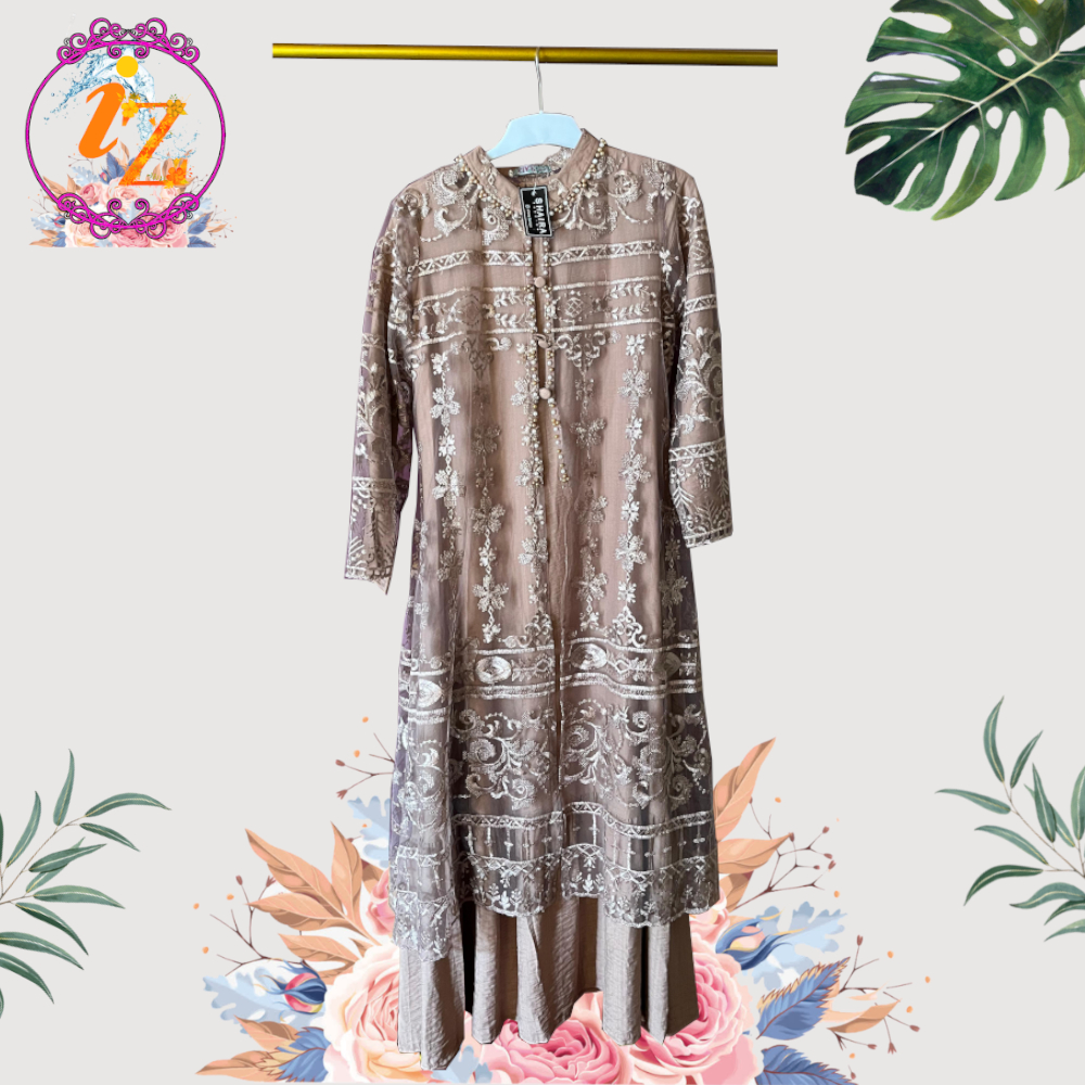 Gamis Brokat Premium Kombinasi – Long Dress Muslimah Elegan