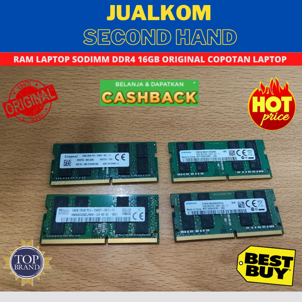 RAM LAPTOP SODIM DDR4 16GB PC2666MHz SECOND