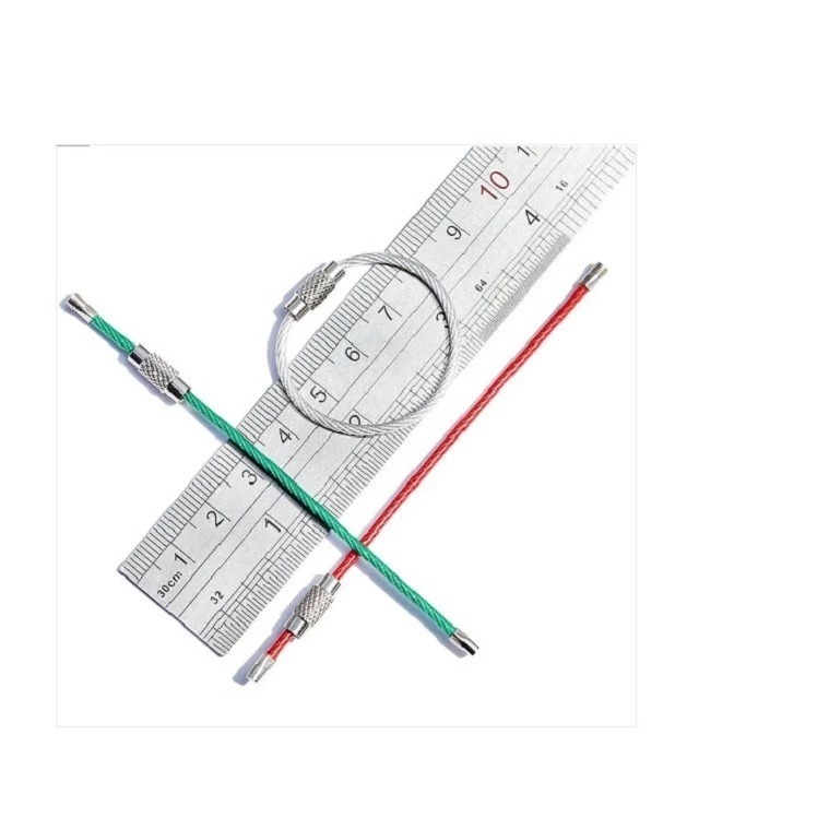 Wire Key Ring Chain Stainless Gantungan Kunci Carabiner Gantungan Kunci