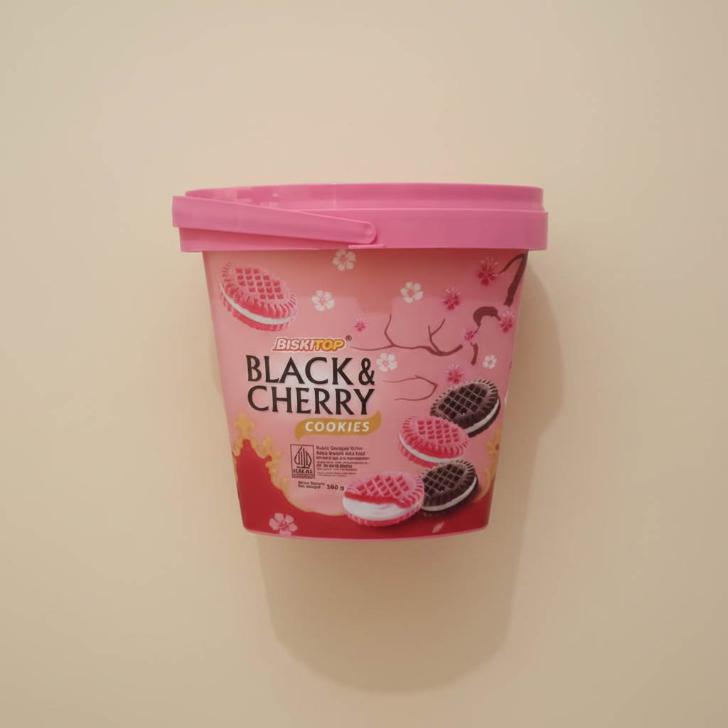 Biskitop  Black & Cherry Ember 360gr Ember Plastik / Biskitop Black & Cherry Cookies 360gr