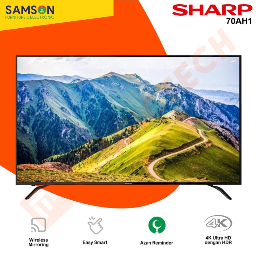 TV SHARP 70 INCH / 70" 4T-C70AH1X / 70AH1X / 70AH1 4K UHD SMAT TV