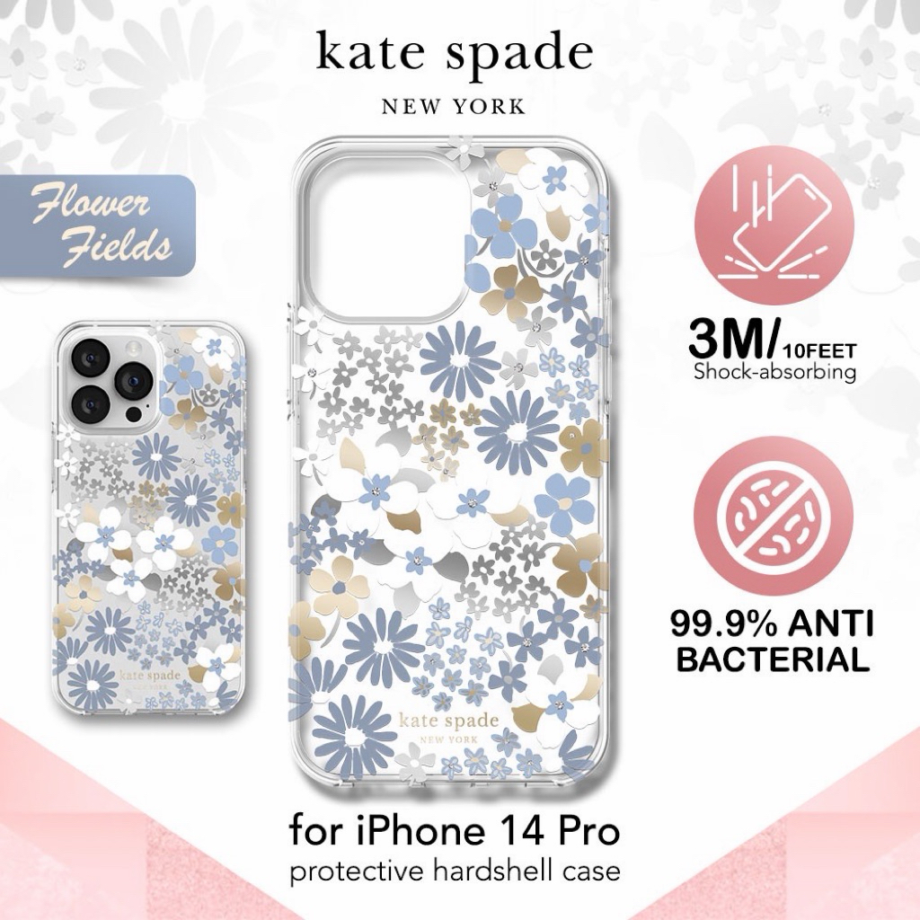(PRELOVED) Kate Spade Case Flower Fields - Case Iphone Kate Spade Flower Flieds - Iphone 14 Pro