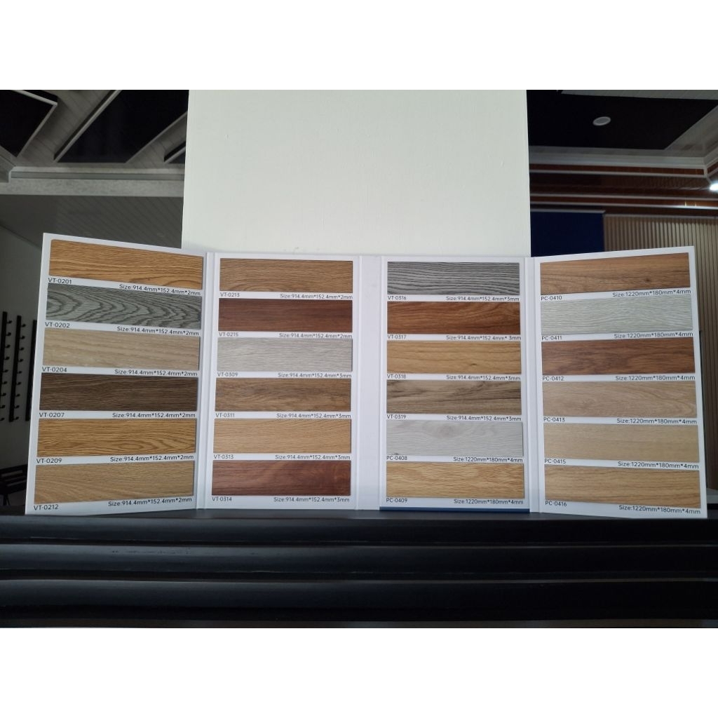 Lantai Vinyl Kayu Flooring Motif Kayu Waterproof Bahan PVC Lantai Kayu Wood flooring