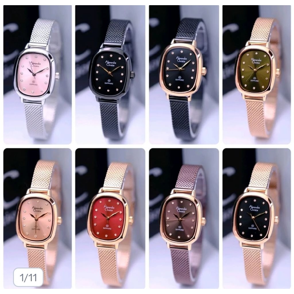 Alexander Christie Wanita 2B40 Kaca sapphire Original