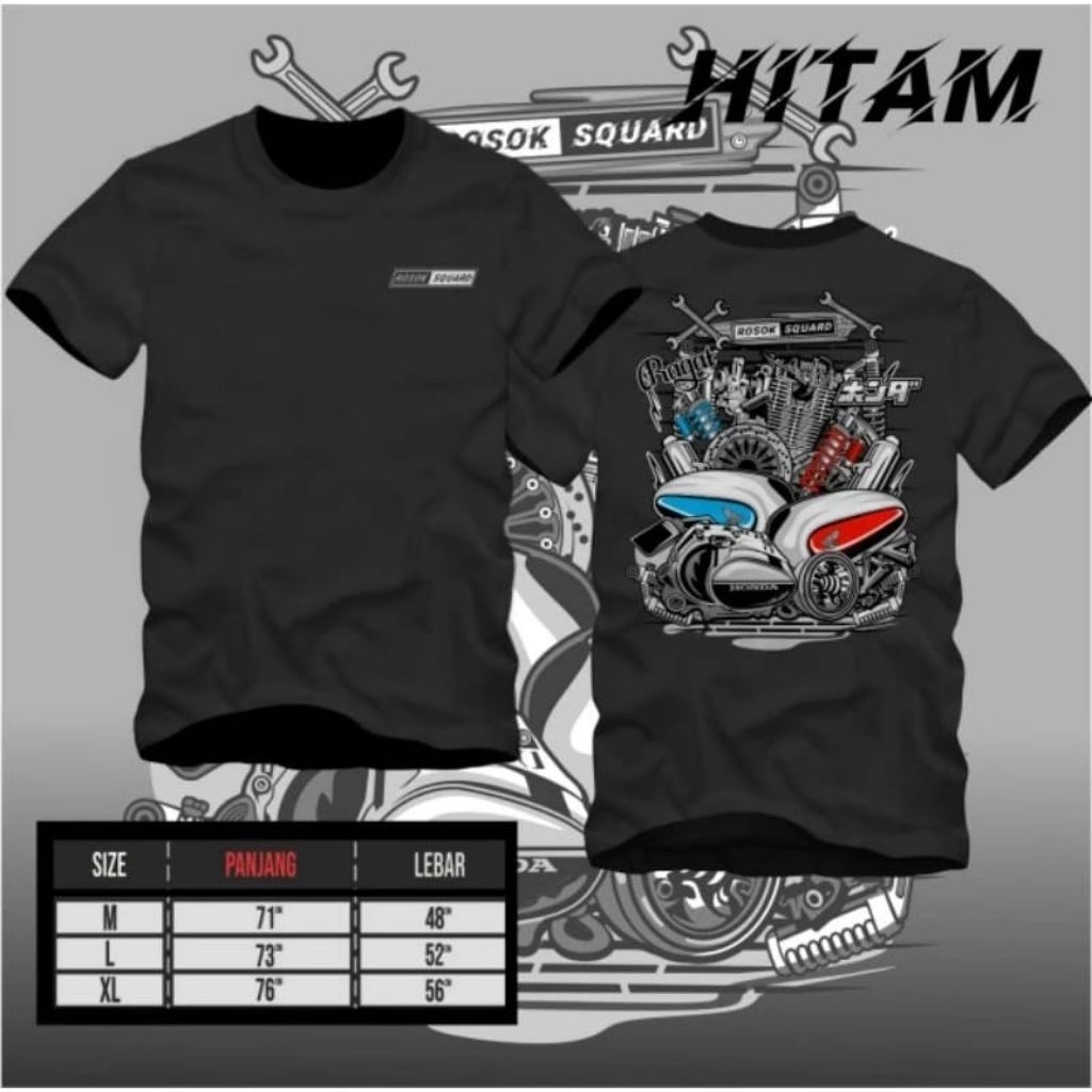 kaos rosok squad red honda gank herex racing team distro