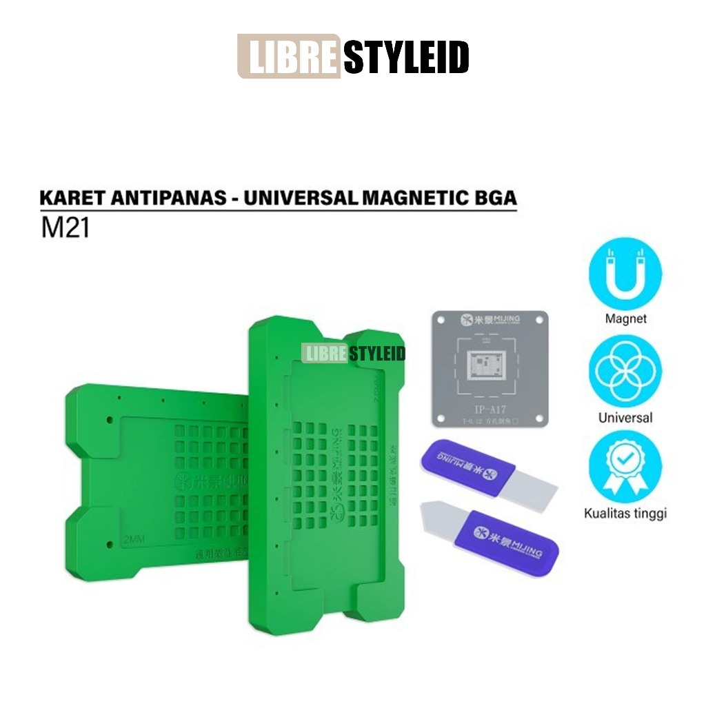 MIJING M21 Karet Antipanas – Mold IC Universal untuk Servis PCB dan Soldering HP
