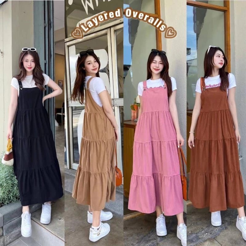 Overall Dres Wanita Model Susun-Overall Korean Style Gaya Korea Modern & Stylish Kenyamanan Sepanjan