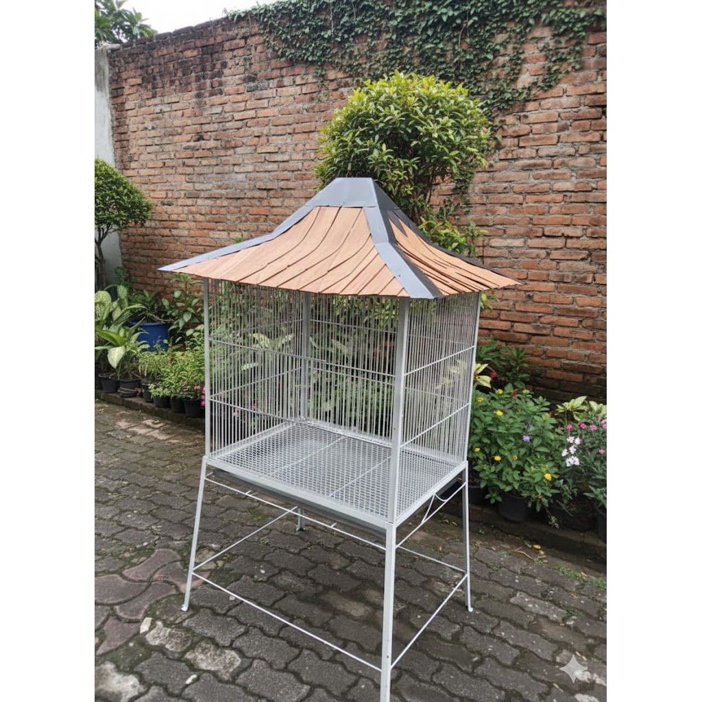 Kandang Sangkar Besi Burung Premium Nuri Parrot Poksay Jalak Gagak Ayam dll