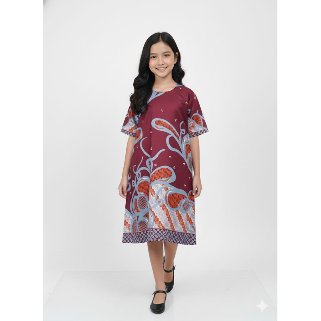 Dress anak batik lengan pendek||Dress batik anak lengan pendek||dress anak lengan pendek batik