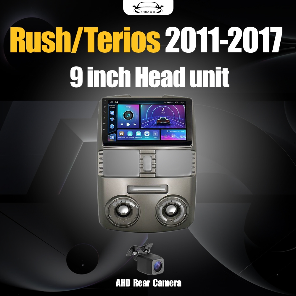 Android 14 Head Unit 9" IPS For Rush / Terios 2011-2017 Head Unit 8 Chip Nuklir 8+64GB/8+128GB Andro