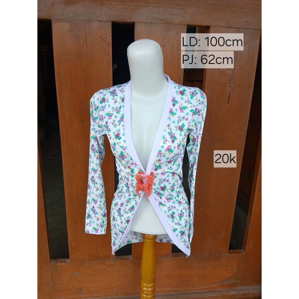 [Flutterlight] Outer Kaos Motif Bunga Mix Brukat Cantik