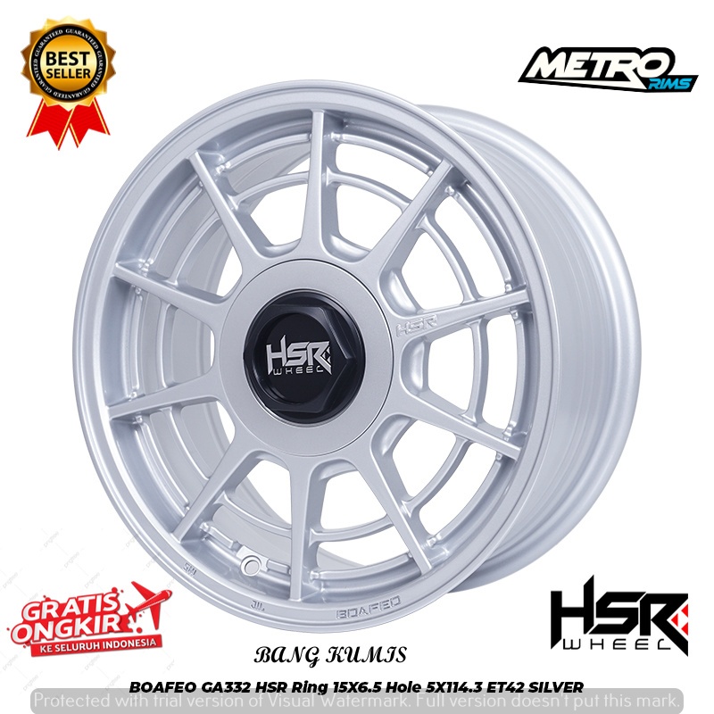 VELG RACING HSR BOAFEO RING 15 COCOK UNTUK MOBIL INOVA EXPANDER TERIOS RUSH XOVER-METRO RIMS