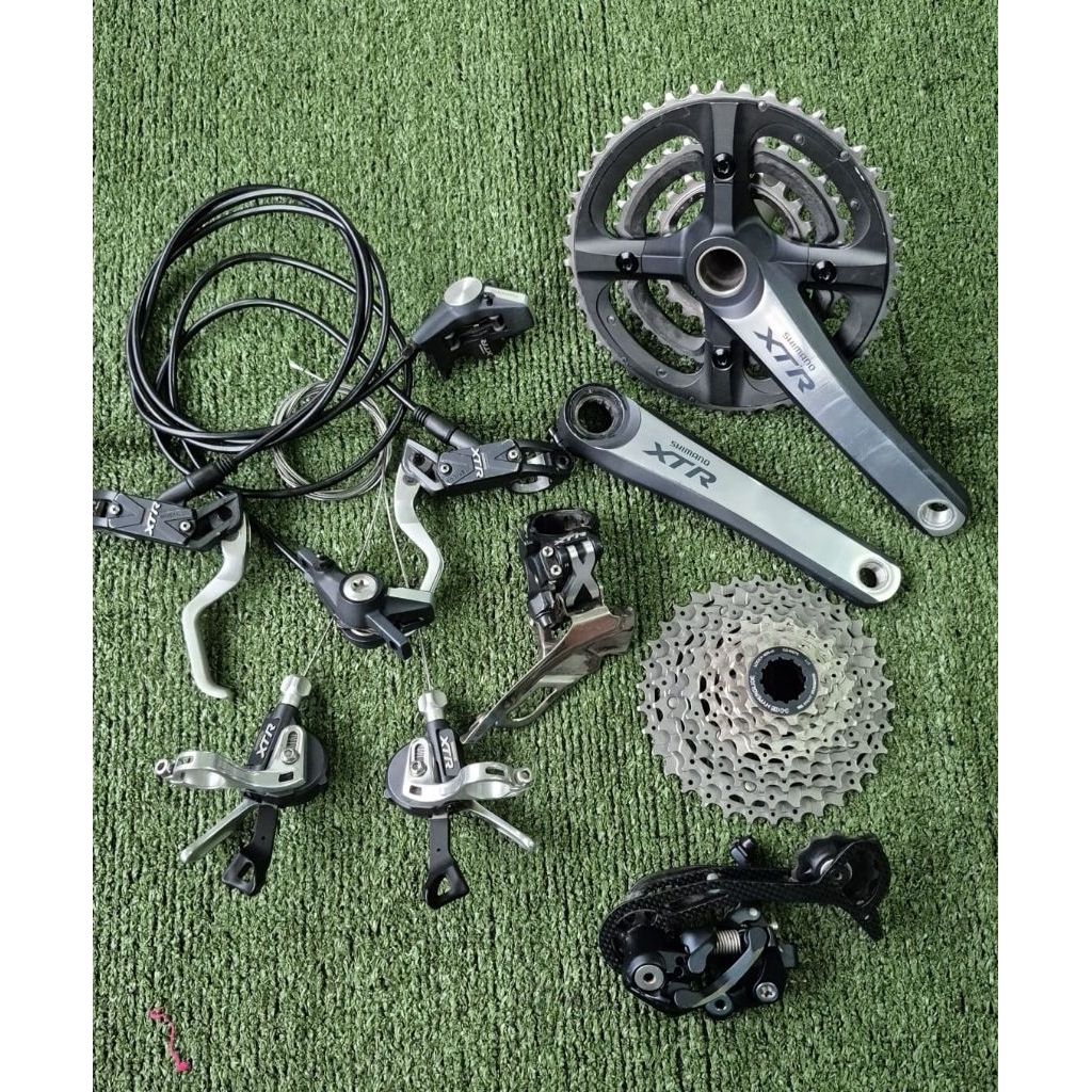 Groupset Mini Shimano XTR M970 3x9 Speed Crank Brakeset Shifter RD FD Sprocket Japan Original Second