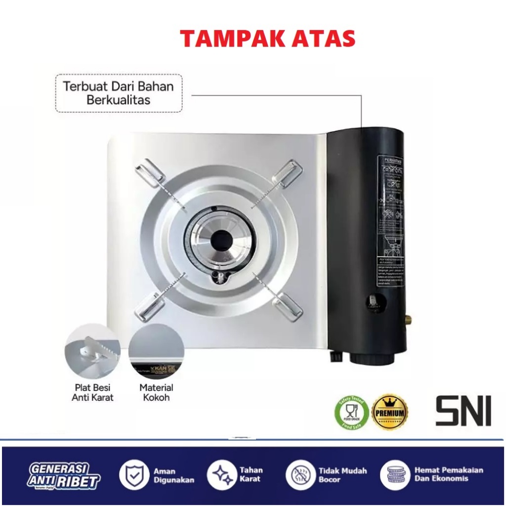 Kompor Gas Portable 2 In 1/ Kompor Portable / Tungku Gas PROGAS SLIM/ Portable PROGAS