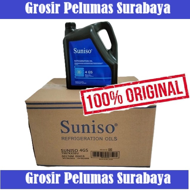 Original SUNISO 4GS galon Oli kompresor pendingin / ac / kulkas Belgium SUNISO Refrigeration oils