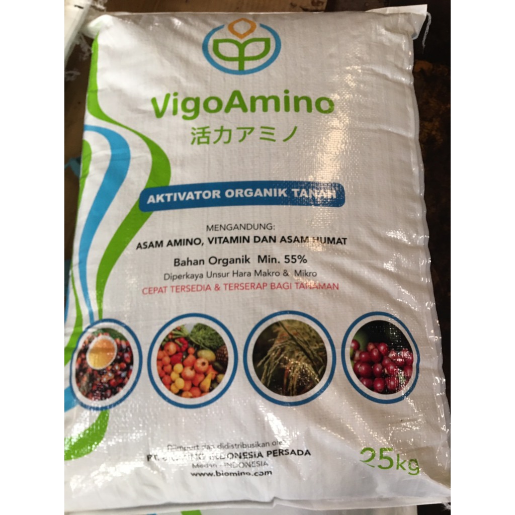 PUPUK VIGO AMINO ASAM HUMAT, VITAMIN, DAN ASAM AMINO KEMASAN 25KG