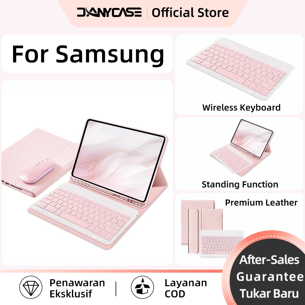 DANYCASE Cover Tablet with Keyboard Mouse for Samsung GalaxyTab S10+ Tab A9 Plus case samsung tab s6