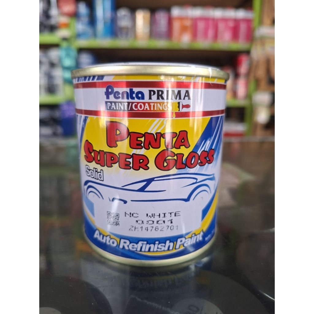 cat duco cat besi cat kayu NC PENTA SUPER GLOS WHITE 0001 kemasan 200ml