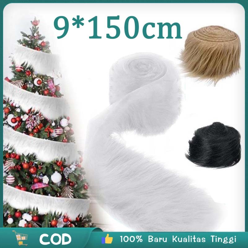 1.5m Bulu Rasfur Meteran Multi-fungsi Kain Bulu Lembut Panjang Kain Bulu Hitam Panjang Bulu Sintetis