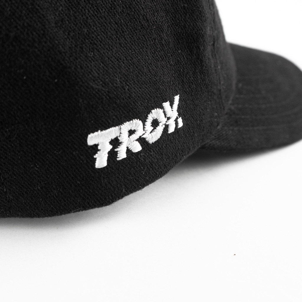[Free Box] Troy Company Baseball Polo Cap Black Badge - Topi Polo Baseball Hitam BC 3462