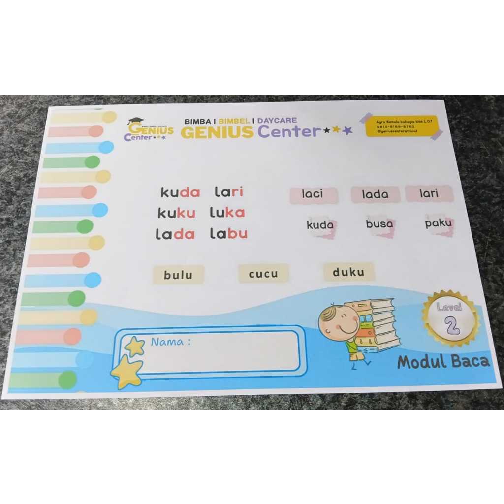 Genius Center MODUL CALISTUNG LEVEL 2 A4 FULLCOLOR