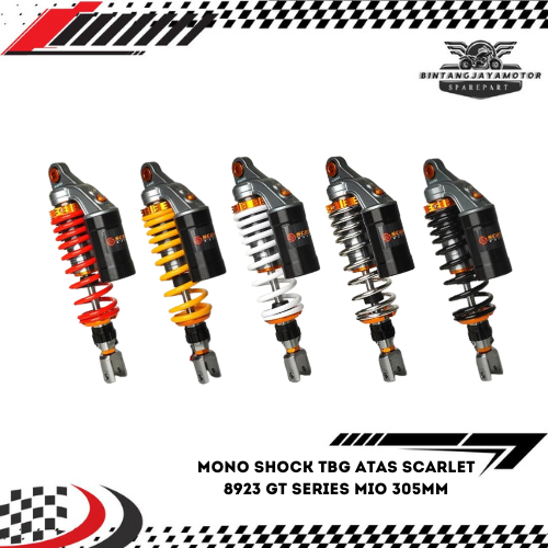 Mono Shock Tabung Atas 8923 GT-Series Mio 305mm "Original Scarlet"