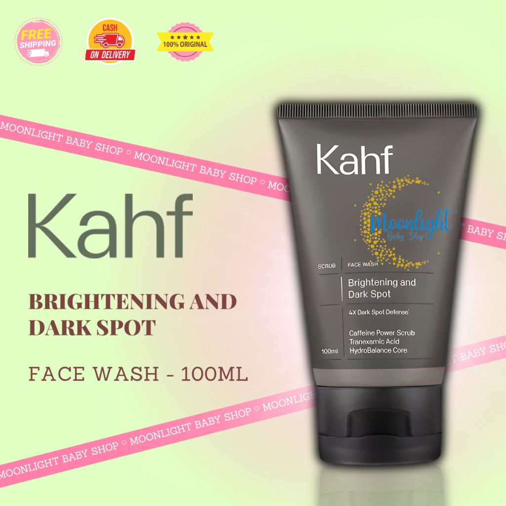 Kahf Brightening & Dark Spot Scrub Face Wash 100ml | Sabun Pembersih Muka